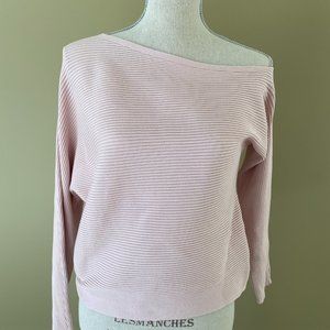 Treasure & Bond Pink Off the Shoulder Sweater Size Small